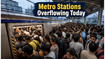 Monsoon Mayhem: Hyderabad Metro Stations Overflow as Thousands Rush for Shelter and Transit