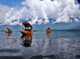 The Floating Market On Dal Lake 