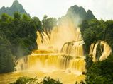 Detian Waterfall: Asia's Largest cross-Border Waterfall Turns Golden