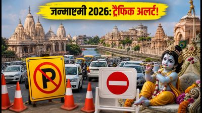 जन्माष्टमी 2026: मथुरा-वृंदावन में ट्रैफिक पाबंदियां और पार्किंग का पूरा प्लान, जानें कैसे पहुंचें जन्माष्टमी 2026: मथुरा-वृंदावन में ट्रैफिक पाबंदियां और पार्किंग का पूरा प्लान, जानें कैसे पहुंचें