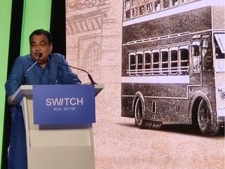 Union Minister Nitin Gadkari Launches Ashok Leyland Electric Double Decker Bus In Mumbai