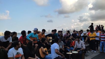 In Mumbai Sunday Special Activity Takes Place On Marine Drive