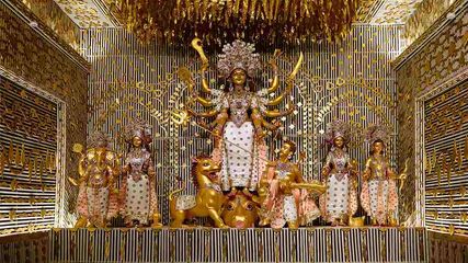 Shardiya Navratri 2023 Bihar Patna Durga Puja Pandals Theme On Vrindavan Prem Mandir Burj Khalifa