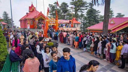 Shimla Jakhu Hanuman Temple Multi Level Parking Repair Of Hanuman Ji Statue