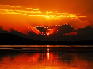 Scenic View of the Sunrise in India