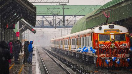 Srinagar Celebrates: J&K Welcomes First Electric Train, Flagged Off by PM Modi-Watch the video