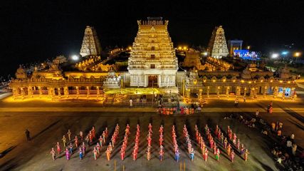 Yadagirigutta Temple Unveils Telangana’s First Gold-Plated Vimana Gopuram