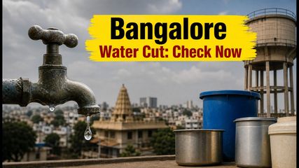 Bangalore Water Alert: 12-Hour Supply Cut Today in Key Areas – Check Your Zone