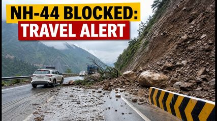 Jammu-Srinagar Highway NH-44 Shut Down: Massive Mudslides Halt Traffic Amid Heavy Monsoon Rains