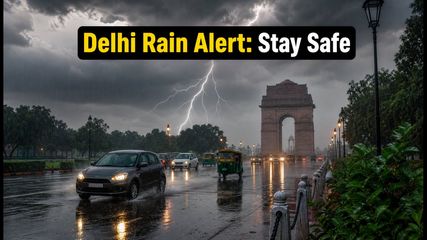 Delhi Rain Alert: Sudden Thunderstorms and Heavy Downpours Expected to Disrupt Evening Commute Today