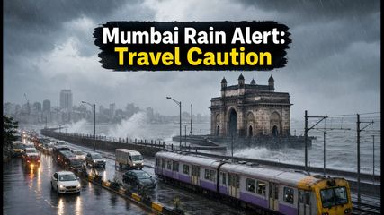 Mumbai Rain Alert: Yellow Nowcast Issued as Heavy Spells Disrupt Morning Commute