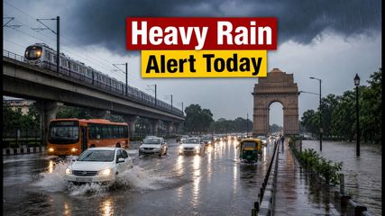 Delhi-NCR Rain Alert: Heavy Showers and Traffic Chaos Likely Today—Check Your Route