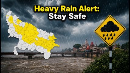Uttar Pradesh Weather Alert: IMD Issues Yellow Warning for Heavy Rain and Lightning in 24 Districts