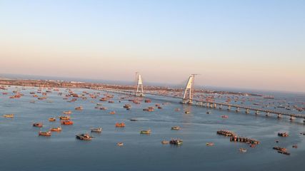 2.32 கிமீ நீளத்திற்கு அமைக்கப்பட்ட இந்தியாவின் மிக நீளமான கேபிள் பாலம் – சுதர்சன் சேது பாலம்!