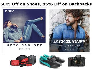 TRAVEL MUST HAVES! 50% Off on Shoes, 85% Off on Backpacks, Rs.15000 Off on Flights