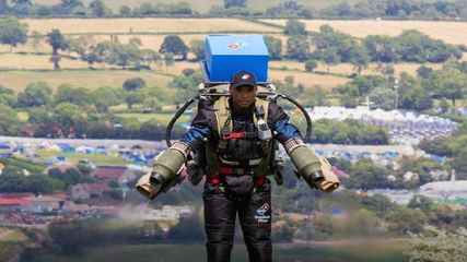 How About A Flying Dominos Pizza Delivered To You By Wearing A Jet Suit?