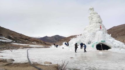 Have you seen the marvelous Ice Stupa in Ladakh
