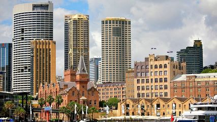 Walking tour around the historic Rocks district in Sydney