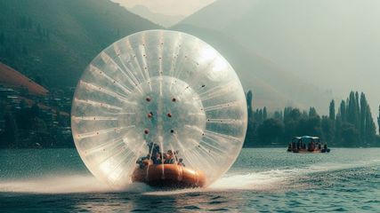 Dal Lake Adds Thrill with Water Zorbing: A Unique Adventure Attraction in Srinagar