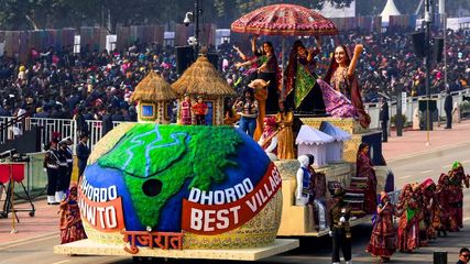 Gujarat's Republic Day 2024 Tableau Celebrating Dhordo's Global Identity and Border Tourism