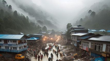 Update: Sikkim Floods and Landslides Killed 2, IMD Issued Red Alert, Predicted Heavy Rains