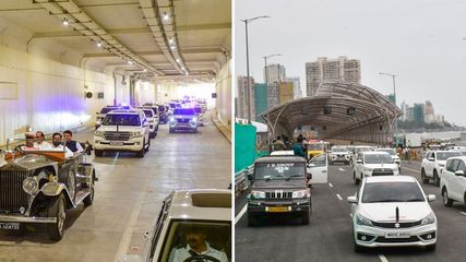 CM Inaugurates Mumbai's New Coastal Road, drives a 94-year-old vintage Rolls Royce