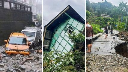 Sikkim Landslides & Flash Floods: 6 Dead, 1,200 Tourists Stranded, Newly Laid Bridge Damaged
