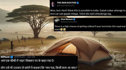 Anand Mahindra Shares Rainy Camping Video: Netizens React with Humor and Reality Checks