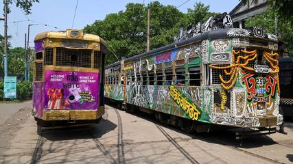 Kolkata’s Trams Turn into Moving Artworks for Sundarban Tramjatra Festival 2025