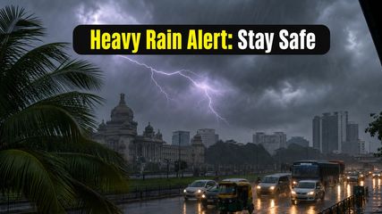 Morning Commute Chaos: Bengaluru Thunderstorm Alert Issued as Heavy Rain and Lightning Hit Karnataka