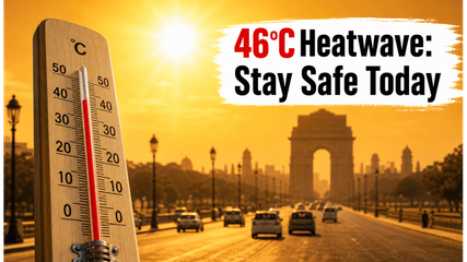 46°C Heatwave Alert: Delhi Residents Urged to Stay Indoors as IMD Issues Yellow Warning