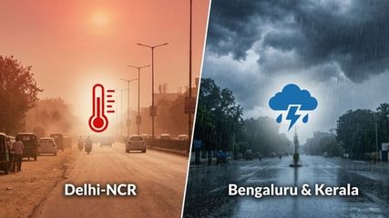 India Weather Alert: Delhi’s Heatwave vs. Southern Rains—Is Your Travel Plan Safe?