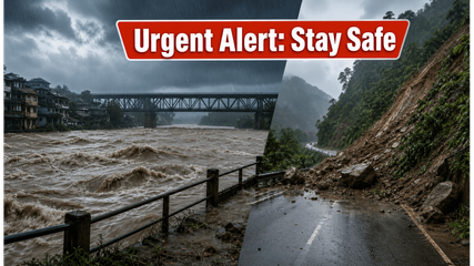 IMD Issues Urgent Orange Alert: Assam and Meghalaya Brace for Flash Floods and Landslides