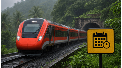 Konkan Monsoon Timetable: 46 Trains Rescheduled by Central Railway Starting Today