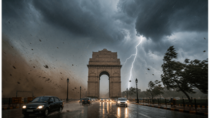 Sudden Storms Ahead: Delhi-NCR Weather Alert Issued for Heavy Thunderstorms and Dust Squalls Today