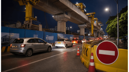 Kochi Metro Construction Alert: Nightly Traffic Curbs on SA Road Begin Tonight