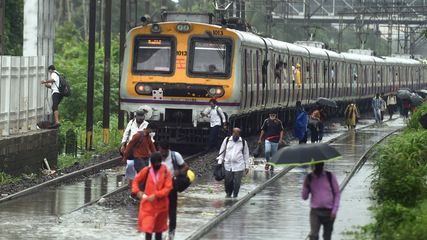 Mumbai Suburban Trains have been affected due to Heavy Monsoon Rains on Wednesday