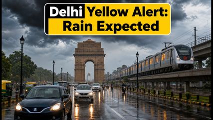 Delhi Weather Alert: Yellow Alert Issued for July 29 as Rain and Gusty Winds Disrupt Capital Transit
