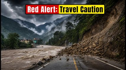 Red Alert Issued: Heavy Rain and Landslide Risks Threaten Himachal Pradesh and Uttarakhand Today