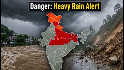 Monsoon Alert: Heavy Rain and Landslide Risks Threaten UP, Bihar, and Jharkhand Today