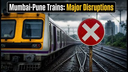 Mumbai-Pune Train Chaos: Udyan Express Diverted and Major Services Cancelled Amid Monsoon Fury