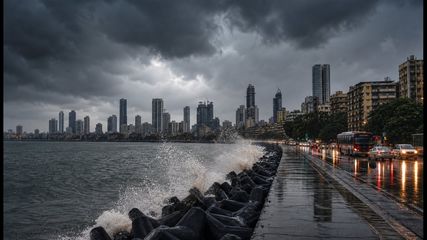 Monsoon Fury: Red Alert Issued for Palghar and Raigad as Heavy Rains Lash Mumbai Region