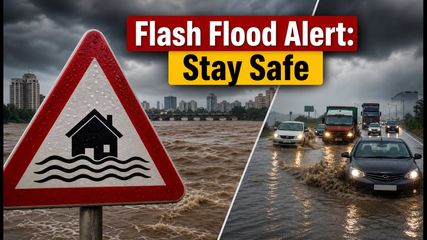 Heavy Rains Lash South Gujarat: Flash Flood Alert Issued as Schools Shut and NH-48 Faces Delays