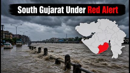 South Gujarat Floods: Red Alerts Issued as Torrential Rains Paralyze Valsad and Surat