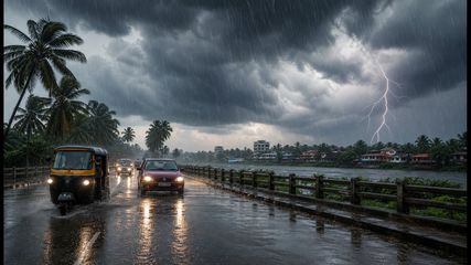 Kerala Weather Alert: Sudden Thunderstorms and Heavy Rain Trigger Yellow Alerts Across Central Districts