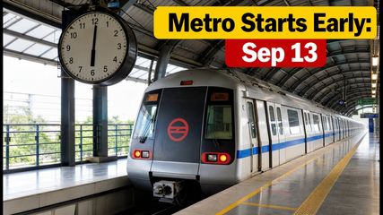 Delhi Metro Early Start: 6 AM Services Announced for September 13 Amid BRICS Summit