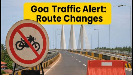 Goa Traffic Alert: Porvorim Elevated Corridor Bans Two-Wheelers Amid Safety Crackdown