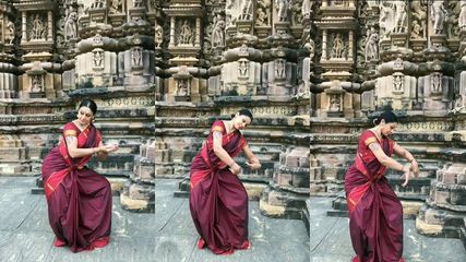 അഴകിൽ ശോഭന, ഖജുരാഹോയിലെ പ്രണയശില്പങ്ങള്‍ക്കു മുന്നിലെ ചുവടുകൾ