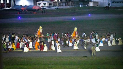 റണ്‍വേ വഴി കടന്നു പോകുന്ന അൽപ്പശി ആറാട്ട് ഇന്ന്: തിരുവനന്തപുരം വിമാന സർവീസുകൾ 5 മണിക്കൂർ മുടങ്ങും