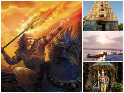 ఇంద్రుడు మేకు కొట్టడంతో శివలింగానికి రక్తం, నేటికీ ఆ చారలు చూడవచ్చు.